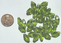 30 13mm Olive Bicone Beads